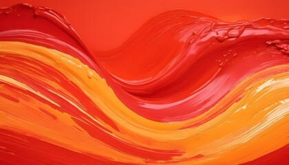 Envision a wave of fiery red and orange, with bold, dramatic strokes of paint suggesting the heat and intensity of a blazing inferno.