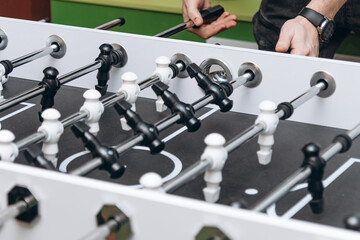 table football, board game for children and adults, entertainment events for celebrating weekends...
