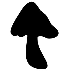 Ilustration Mushroom Silhouette