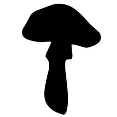 Ilustration Mushroom Silhouette