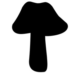 Ilustration Mushroom Silhouette