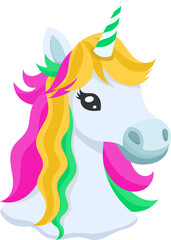 Cute unicorn. Vector illustration