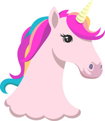 Cute unicorn. Vector illustration