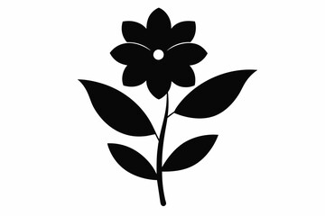 flower silhouette with white background