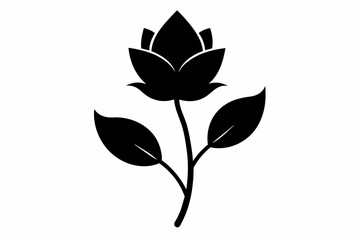 Obraz premium flower silhouette with white background