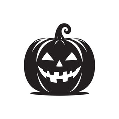 MobileGlowing Gourds: Vector Jack-o'-Lantern Silhouettes Illuminating the Spirit of Halloween. Pumpkin vector, Jack-o'-lantern black illustration.