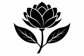 flower silhouette with white background