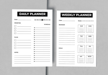 Daily and Weekly Planner Design Template