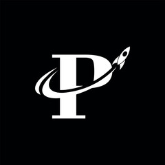 Letter P minimalist logo and icon design