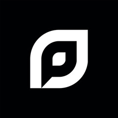 Obraz premium Letter P minimalist logo and icon design