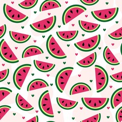 seamless pattern with watermelons