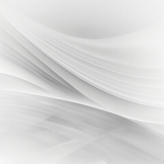An abstract white background with 3D waves, soft edges and curves that highlight the play of light on smooth surfaces. The composition is balanced, demonstrating the elegance of lines and the beauty o
