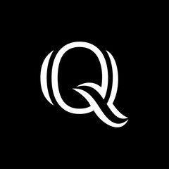 Letter Q minimalist logo and icon design