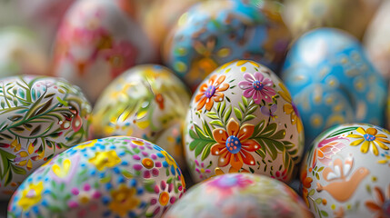 Fototapeta na wymiar Easter eggs that have been painted