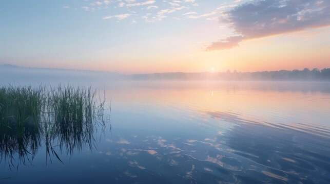 Sunrise water landscape scenery image