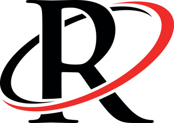 Letter R minimalist log oand icon design
