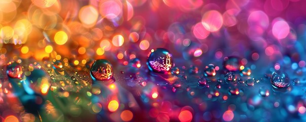 Obraz na płótnie Canvas colored glass drops and balls background.