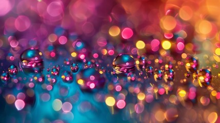 Fototapeta na wymiar colored glass drops and balls background.