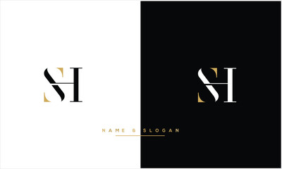 SH, HS,S , H, Abstract Letters Logo monogram