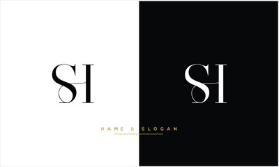 SH, HS,S , H, Abstract Letters Logo monogram