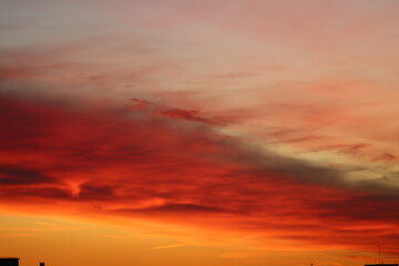 sunset in the sky