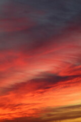 sunset in the sky