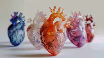 Naklejka premium Create a visually stunning representation of a printed heart tissue for medical use