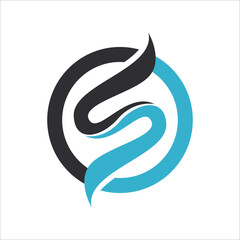 Letter S minimalist logo and icon design