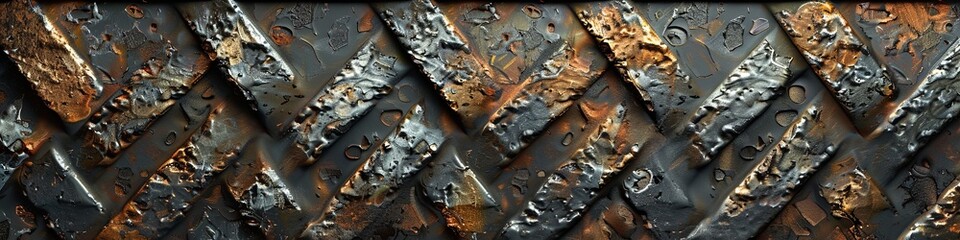 abstract illustration of forged metal texture. generative ai