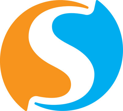 Letter S minimalist logo and icon design