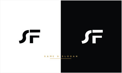 SF, FS,S , F, Abstract letters Logo Monogram