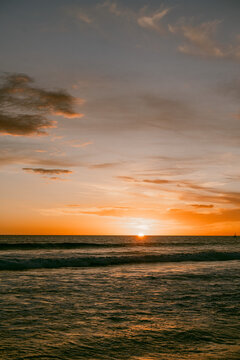 Vertical photo of sunset in Oceanside California