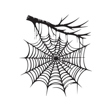 Vector Spider Cobweb Silhouettes Weaving Elegance and Intrigue in Design, spider cobweb vector.