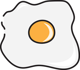 Poached egg logo. Eps10.