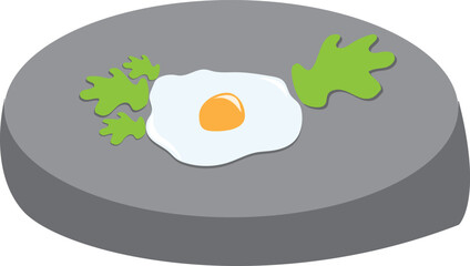 Poached egg logo. Eps10.