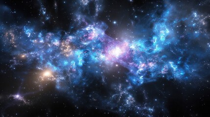 Vast Cluster of Stars Illuminating the Sky Generative AI