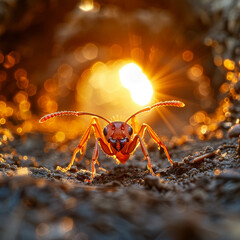 Ant, constructing intricate underground tunnels Photography