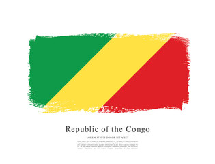 Obraz premium Flag of the Republic of the Congo