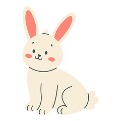 Obraz premium Cute easter bunny. Vector illustration. 111