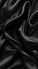 Fototapeta premium Close Up of Black Fabric With Intricate Weave Pattern