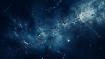 Starry night sky background with a detailed view of the Milky Way galaxy - obrazy, fototapety, plakaty