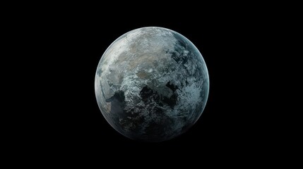 Fototapeta premium Mysterious Planet Against Black Space Generative AI