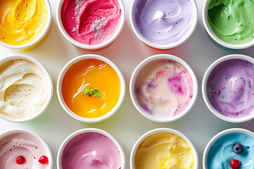 Assorted Flavors of Yogurt