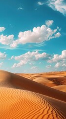 Fototapeta na wymiar Desert Landscape With Clouds