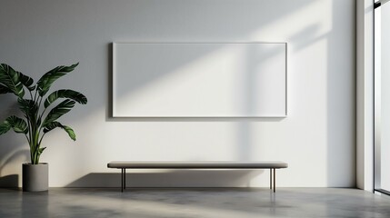 Mock up frame, gallery style, home room interior, 3d render