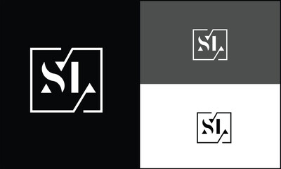 SL, LS, S, L, Abstract letters Logo Monogram