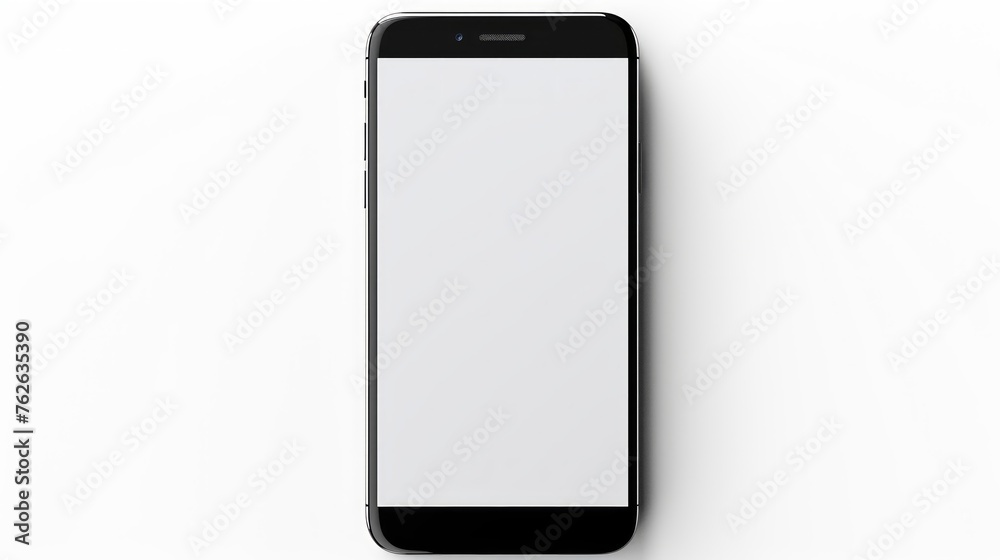 Poster generative ai smartphone realistic photo on white isolated background
