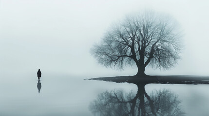 Loneliness, abstract concept