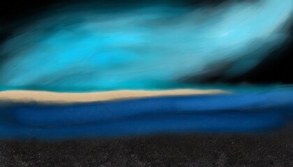 blue black sandy night beach background with smoky impression retouched image