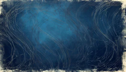 Tuinposter old dark blue background © Faith